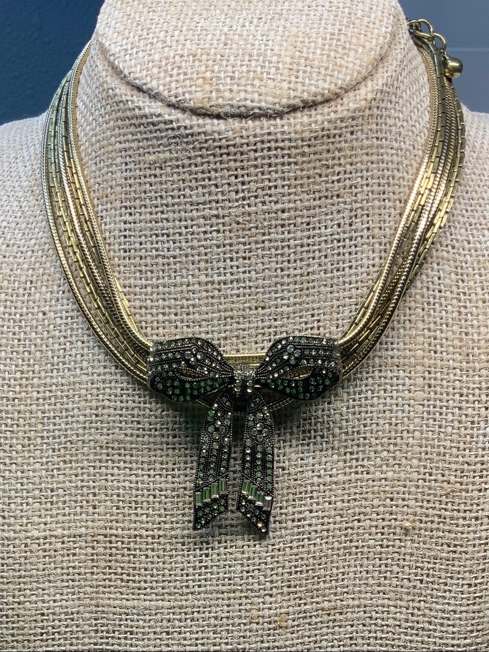 Sequin-NYC Starry Ribbon Statemeent Choker Necklace